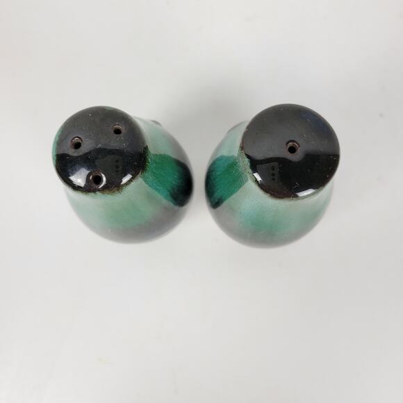 Vintage Blue Mountain Pottery Table Set Green Drip Glaze Ceramic Set of 4 - Picture 11 of 16